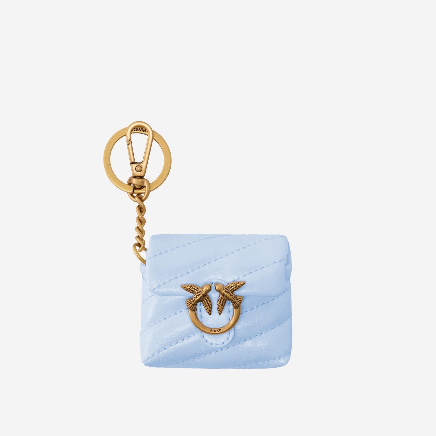 CUSTODIA AIRPODS LOVE BAG PUFF IN PELLE LUCIDA 105869 A37OE37Q PINKO 