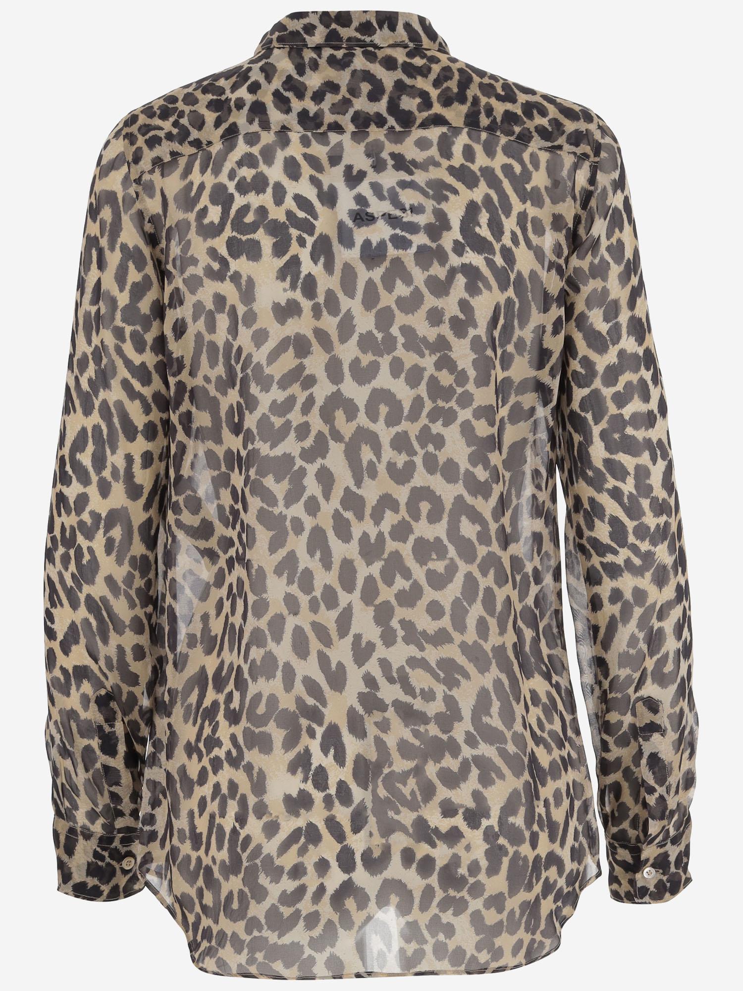 CAMICIA IN SETA CON MOTIVO LEOPADRATA 54406892 12111 ASPESI 