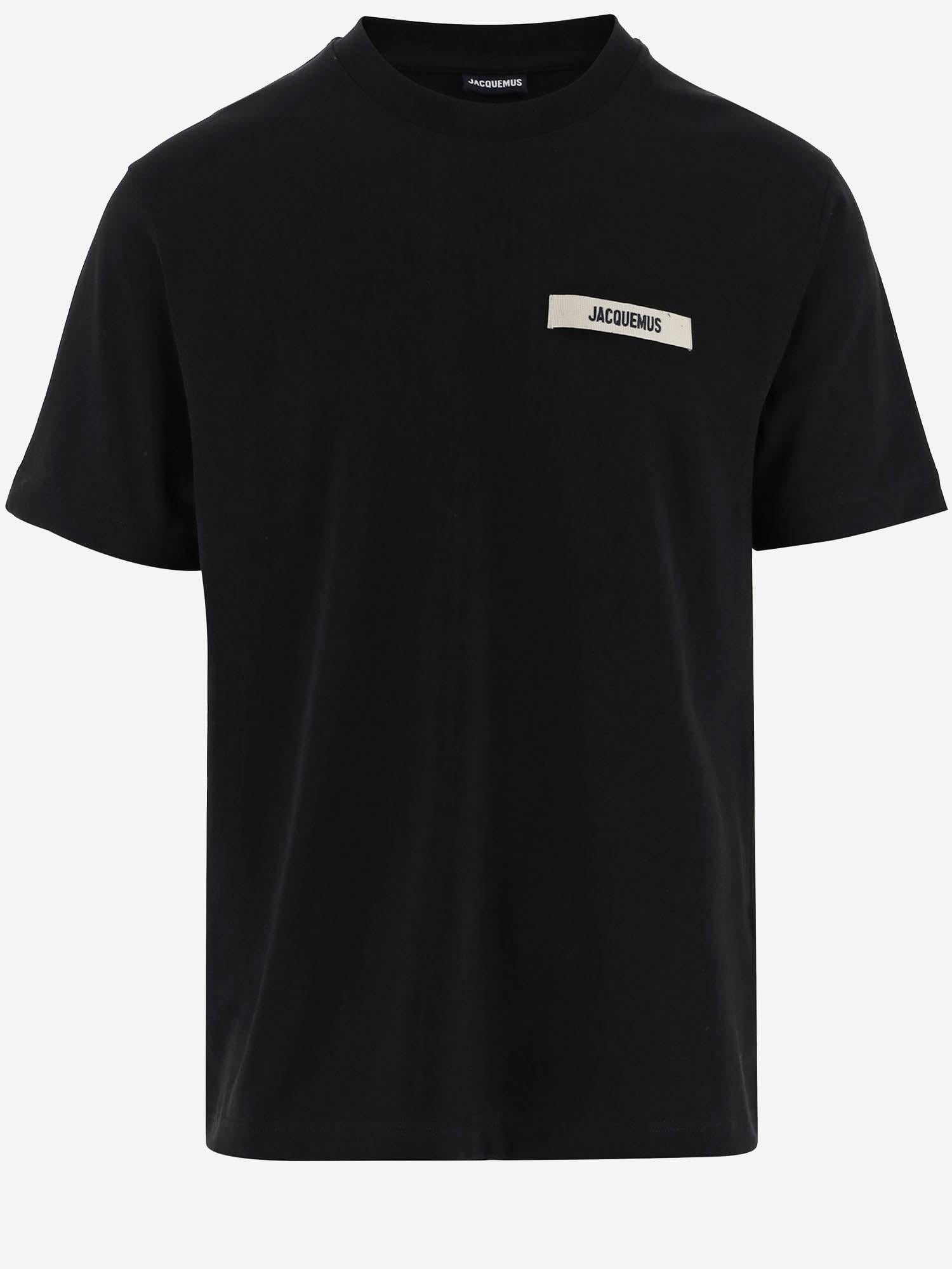 T-SHIRT IN COTONE CON LOGO TSM00133AJ00226 990 JACQUEMUS 