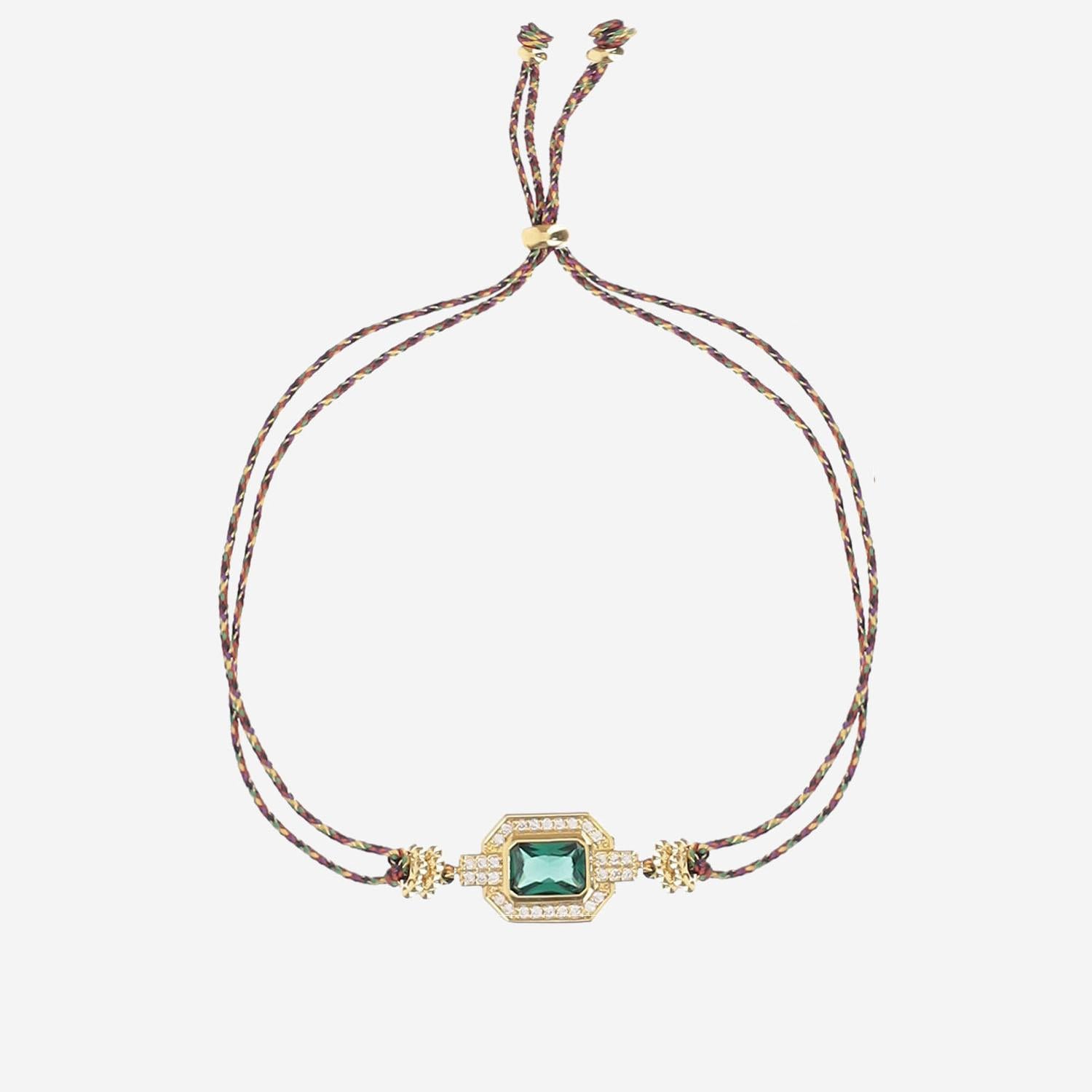 BRACCIALE VERDE ART DECO BR362 ORO MYA BAY 