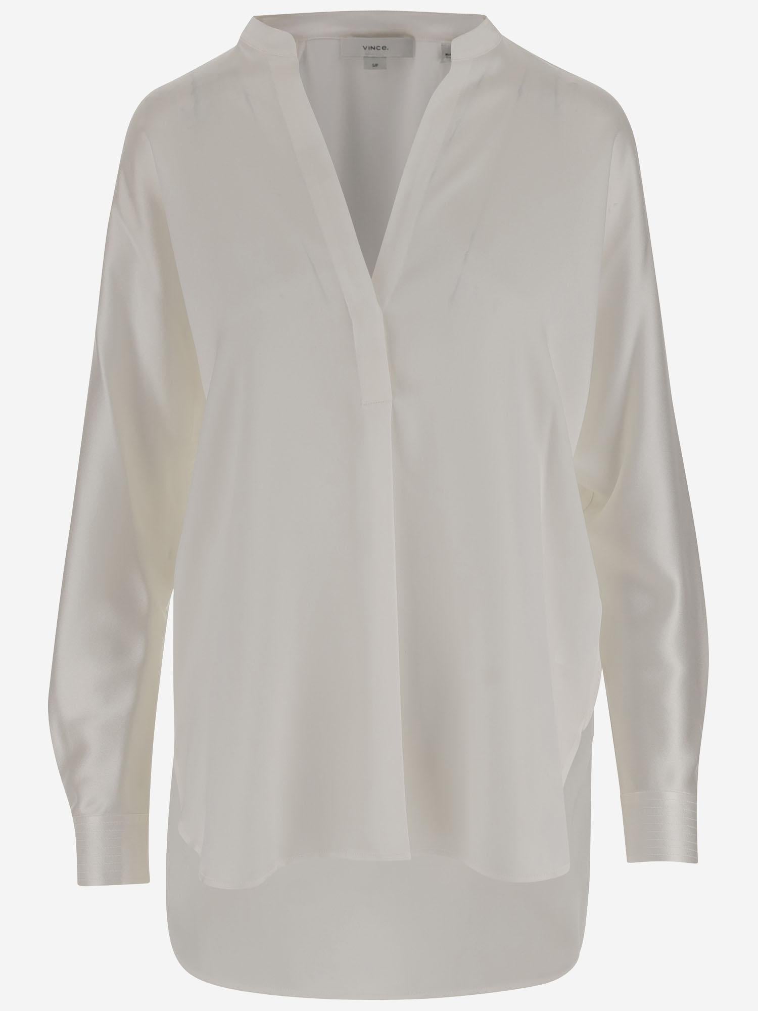 Blusa in raso di seta VR84511926 137OWT VINCE 