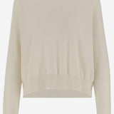 MAGLIONE IN CASHMERE D132WS ICE WHITE OLIVER LATTUGHI 
