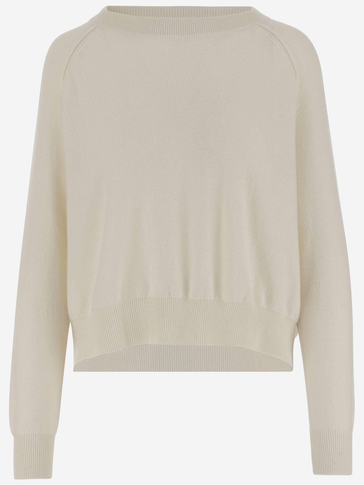 MAGLIONE IN CASHMERE D132WS ICE WHITE OLIVER LATTUGHI 