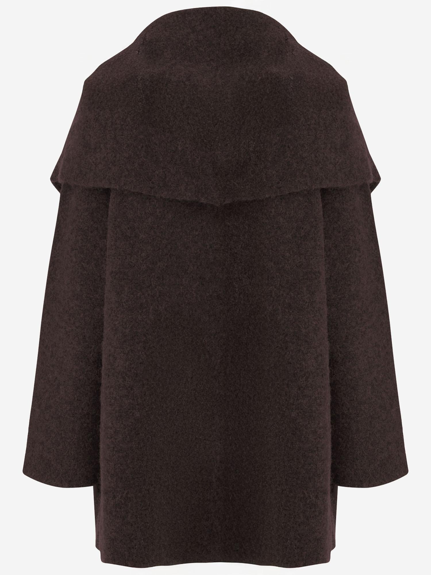 CAPPOTTO IN MISTO BABY ALPACA E LANA MERINO AW25C1180Y119 MERLOT LAUREN MANOOGIAN 