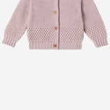 CARDIGAN MALENE IN LANA E ACRILICO 25W210 NUDE 1+ IN THE FAMILY KIDS 