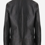 Giacca in pelle effetto invecchiato 838397 XNBAZ1080 GUCCI 