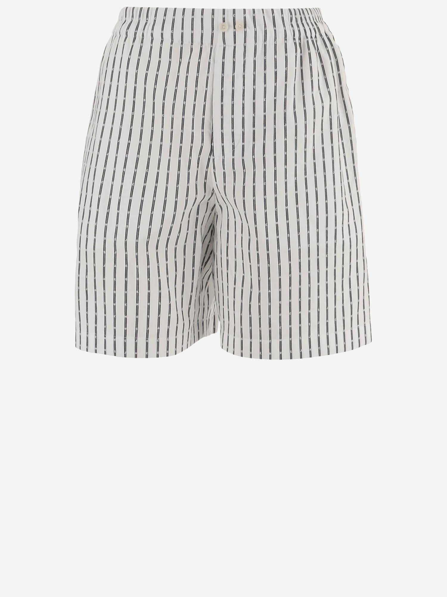 PANTALONI CORTI IN COTONE CON LOGO SOM00539AW00782 1LZ JACQUEMUS 