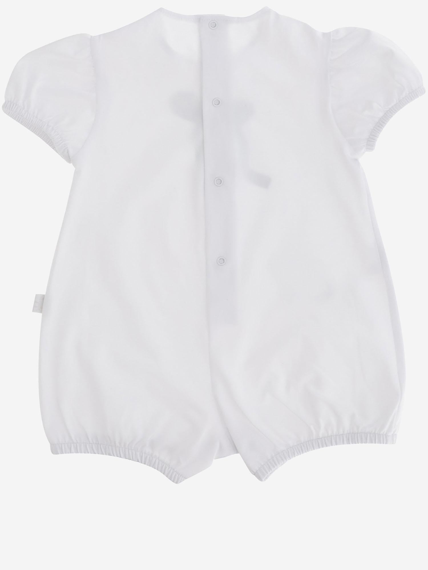 Tutina in cotone stretch con fiocco P25TO273MF032 0152 IL GUFO KIDS 