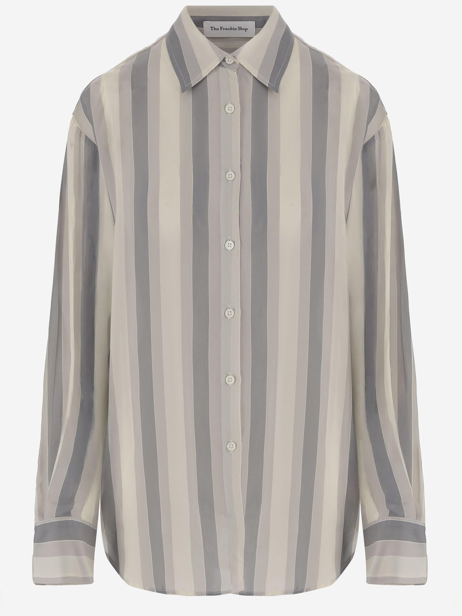CAMICIA IN CUPRO A RIGHE CHFS21944846 862 THE FRANKIE SHOP 
