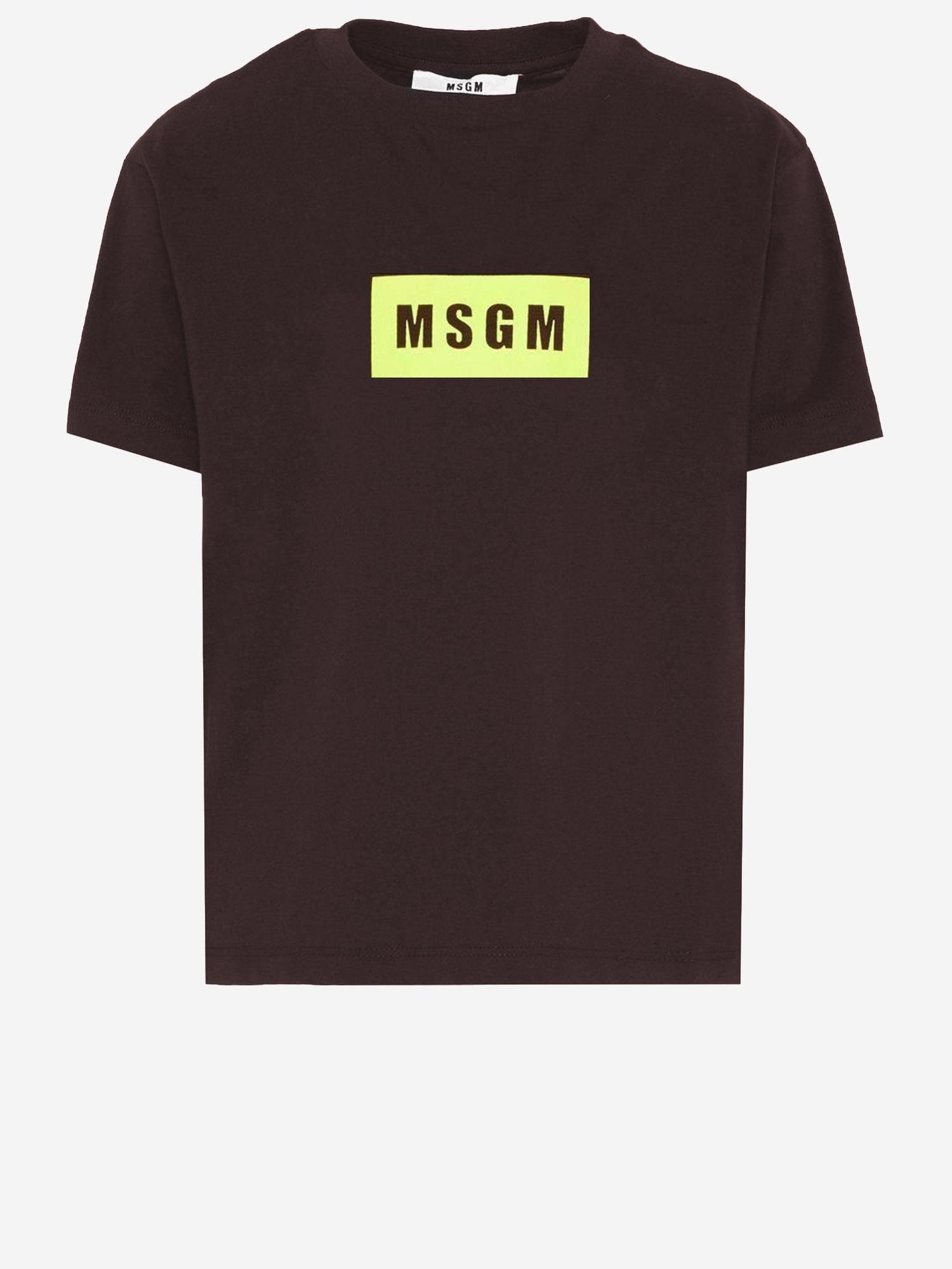 T-SHIRT IN COTONE CON LOGO S6MSJUTH005 943 MSGM KIDS 