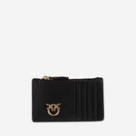 PORTA CARTE LOVE BIRDS IN PELLE 100251 A0F1Z99Q PINKO 