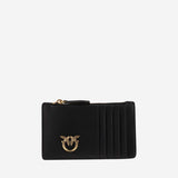 PORTA CARTE LOVE BIRDS IN PELLE 100251 A0F1Z99Q PINKO 