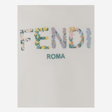 FELPA IN COTONE CON LOGO RICAMATO JFH159 5V0F0TU9 FENDI KIDS 