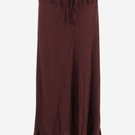 GONNA LUNGA IN RAYON CON COULISSE AW25B2526W170 MERLOT* LAUREN MANOOGIAN 