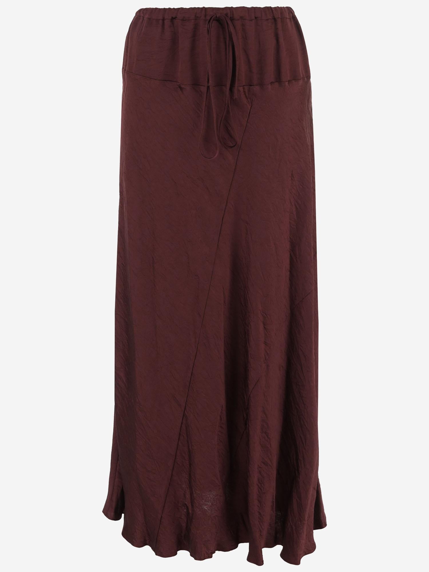 GONNA LUNGA IN RAYON CON COULISSE AW25B2526W170 MERLOT* LAUREN MANOOGIAN 