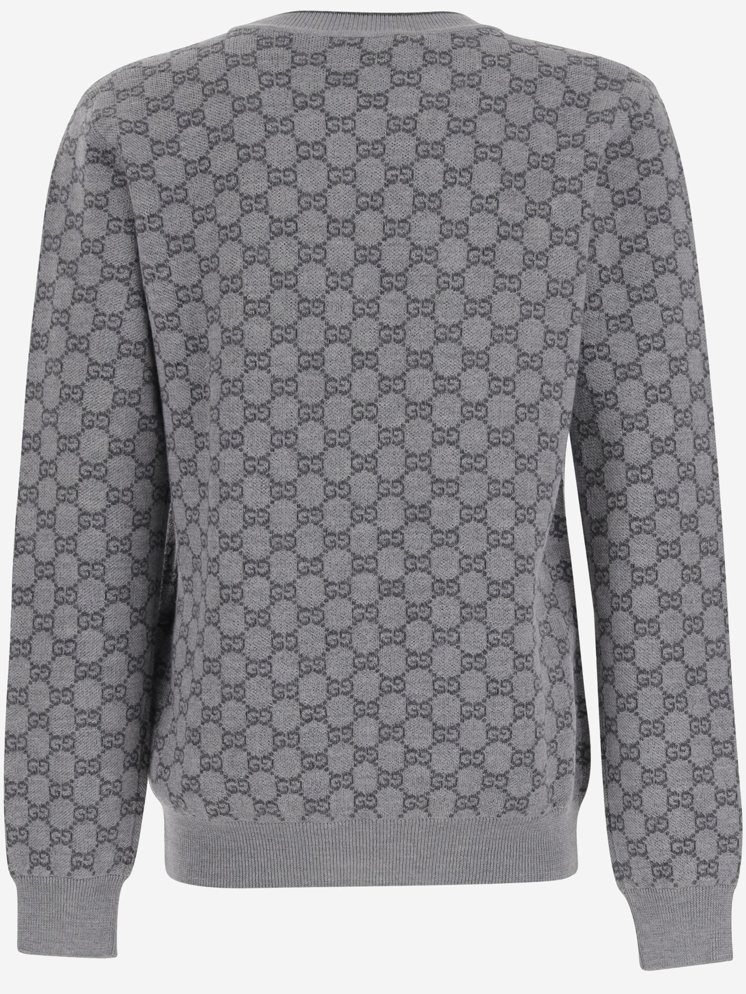 Maglione in jacquard di lana GG 834349 XKEZO1018 GUCCI KIDS 