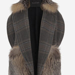 GILET IN MISTO ALPACA E LANA CON PELLICCIA 25021 400VARSTORM BLANCHA 