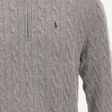MAGLIA A TRECCE IN LANA E CASHMERE 710876766 008 POLO RALPH LAUREN 