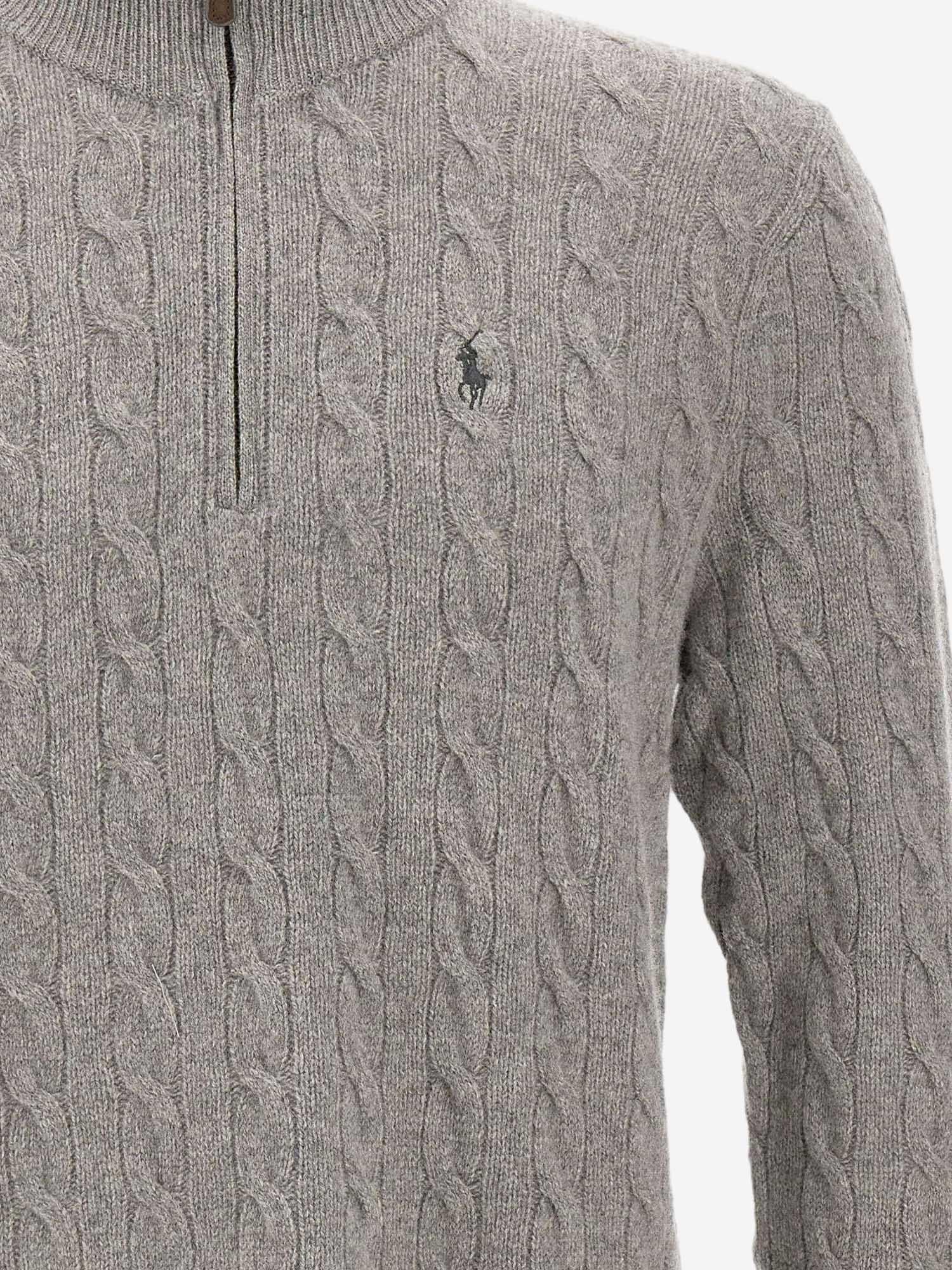 MAGLIA A TRECCE IN LANA E CASHMERE 710876766 008 POLO RALPH LAUREN 