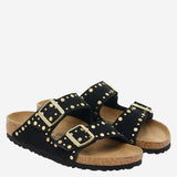 SANDALI ARIZONA Rivet IN SUEDE 1030348 BLACK BIRKENSTOCK 