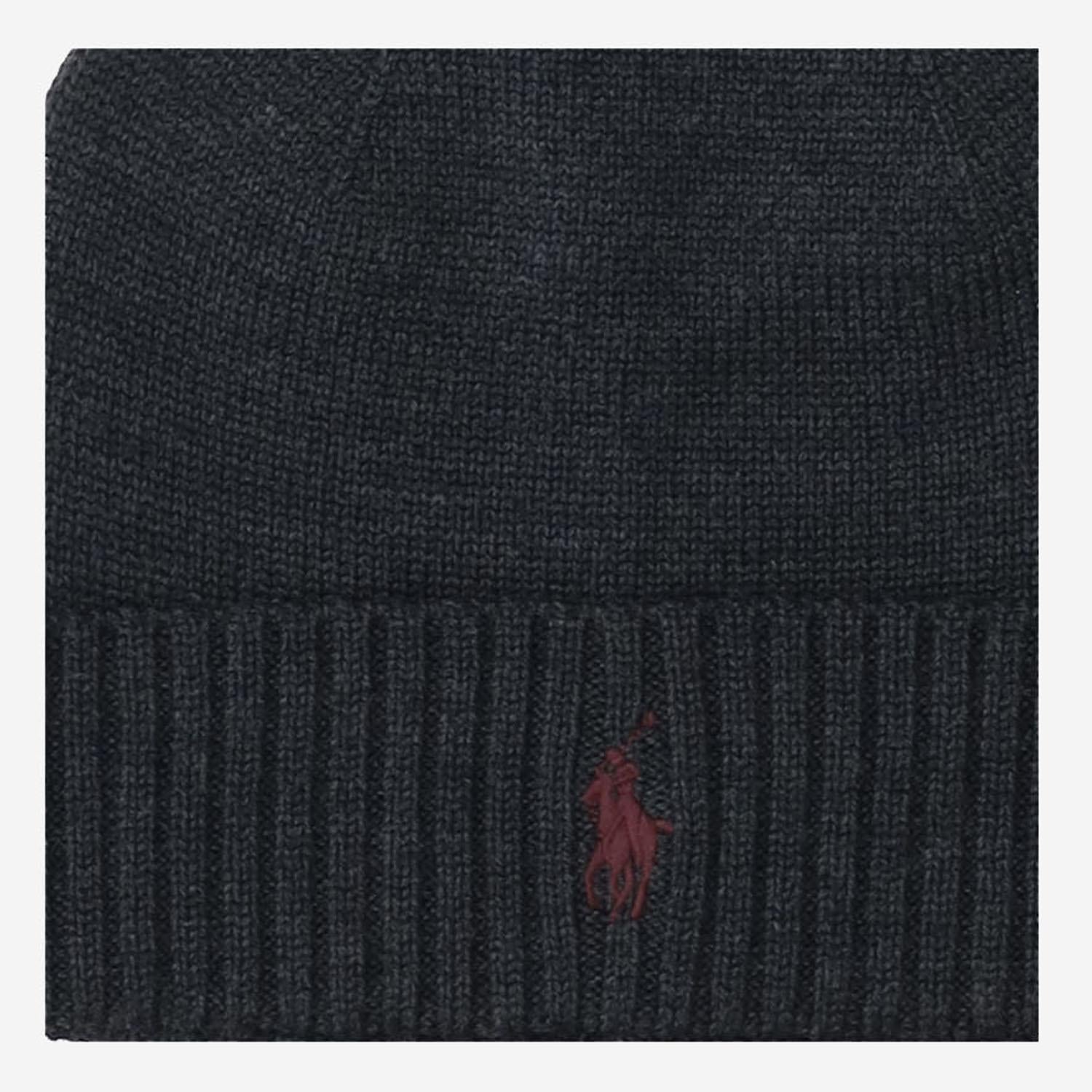 BEANIE IN LANA CON LOGO 710886137 004 POLO RALPH LAUREN 