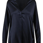 CAMICIA IN SETA CON SCOLLO A V VR84511926 403CBL VINCE 