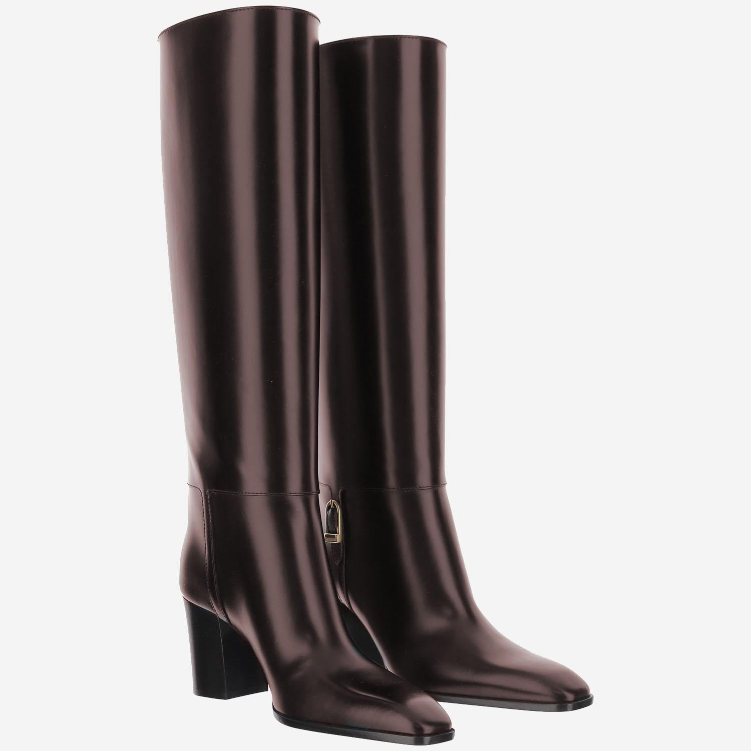 STIVALI JULIA 70 IN PELLE 818207 AAEHR6033 SAINT LAURENT 