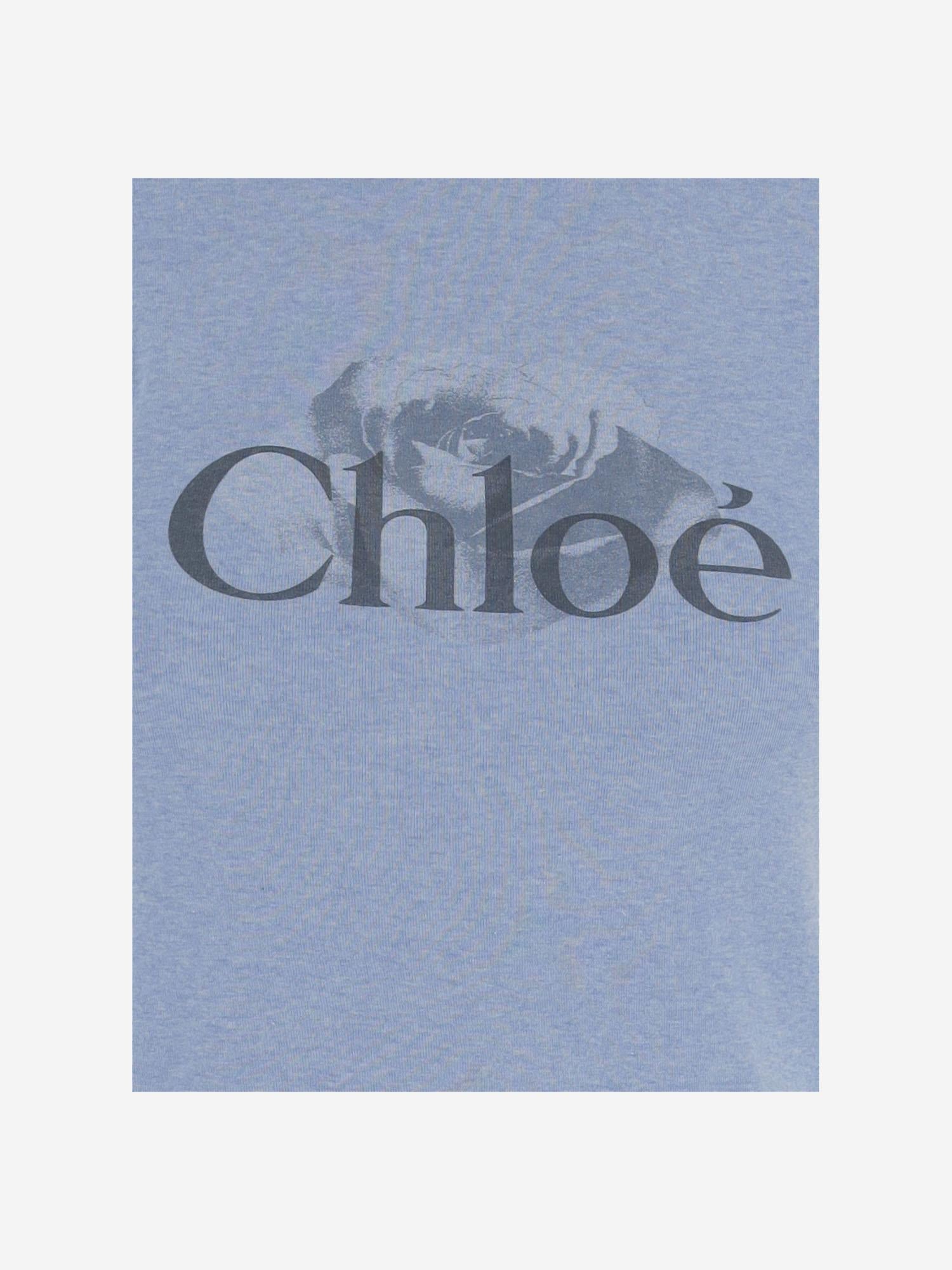 T-SHIRT IN COTONE CON LOGO CH25WJH03198 433 CHLOE 