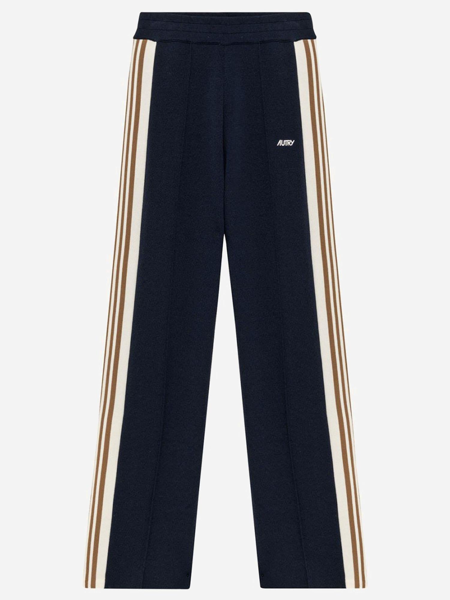 PANTALONI IN MISTO VISCOSA CON LOGO PAPMB6KB BLUE* AUTRY 