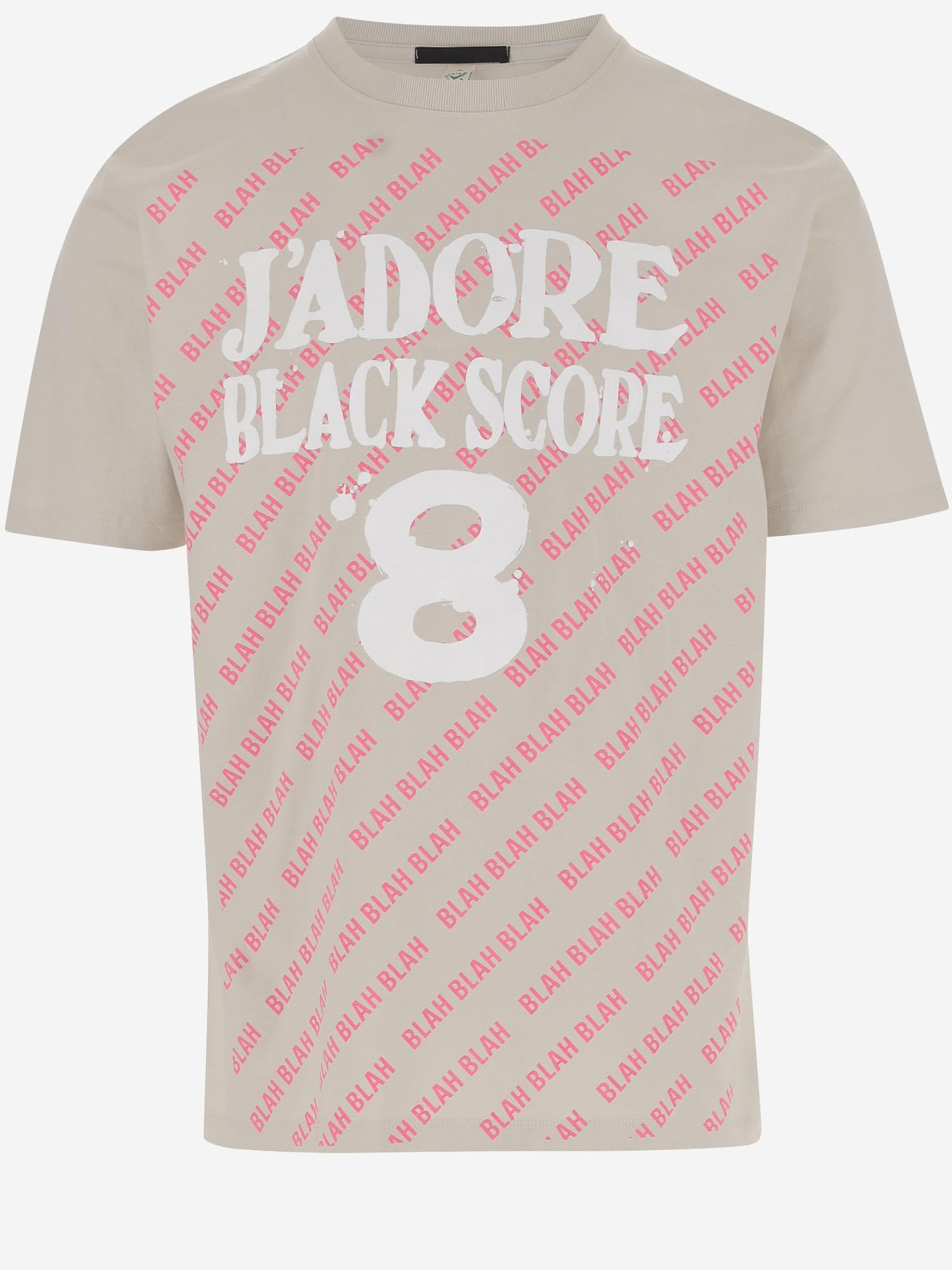 T-SHIRT IN COTONE CON STAMPA BSMCCBLAHPATTERNPINK BONE BLACK SCORE 