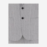 COMPLETO GESSATO IN LINO NAPOLI 4028F001 BRIAN DALES 