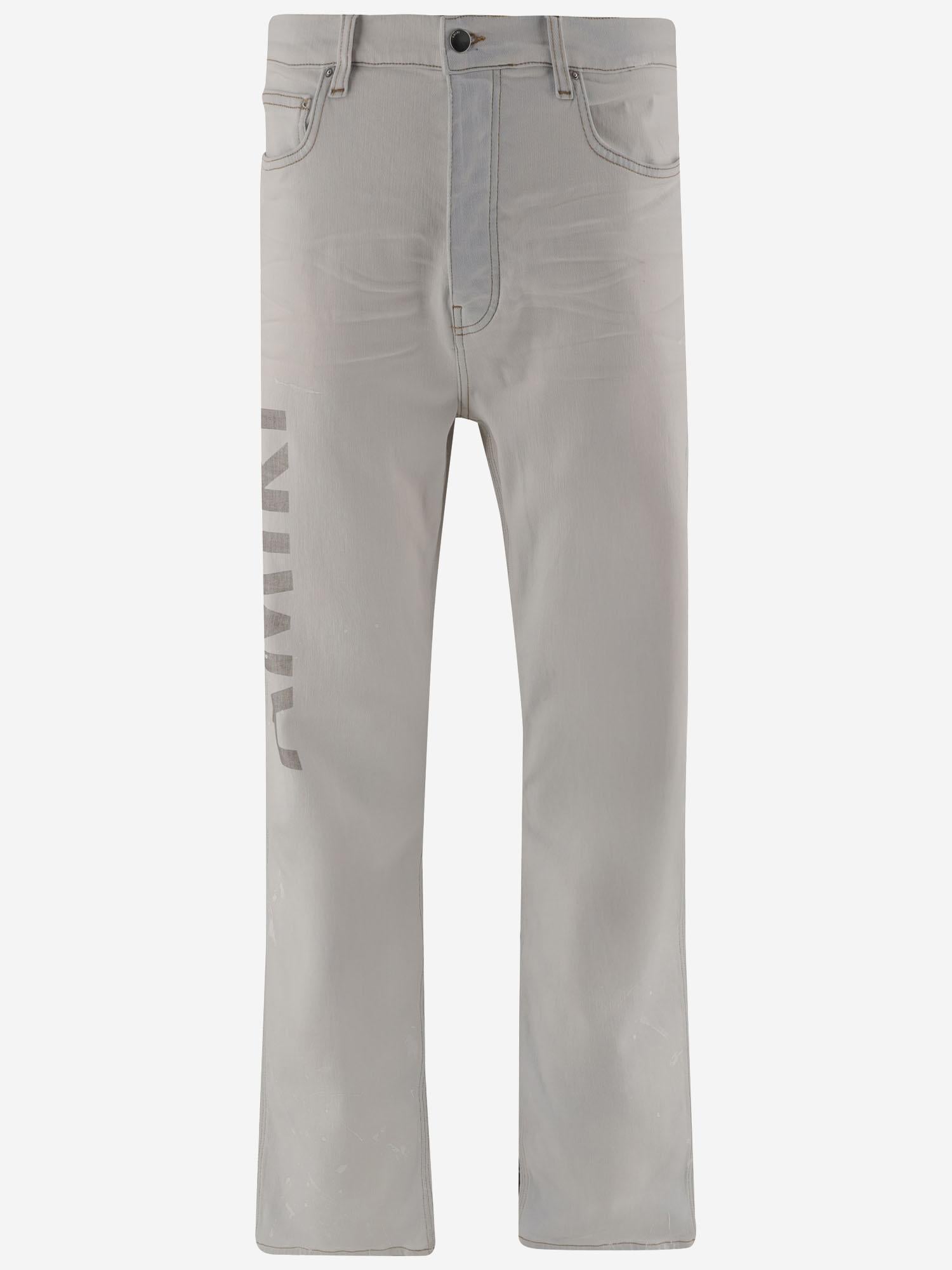 JEANS IN COTONE STRETCH CON LOGO AMDNSM 1018BleachedIndigo AMIRI 