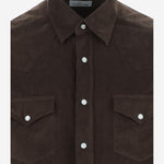 Camicia in velluto di cotone TEXANA6 75V1530 GHERARDI 