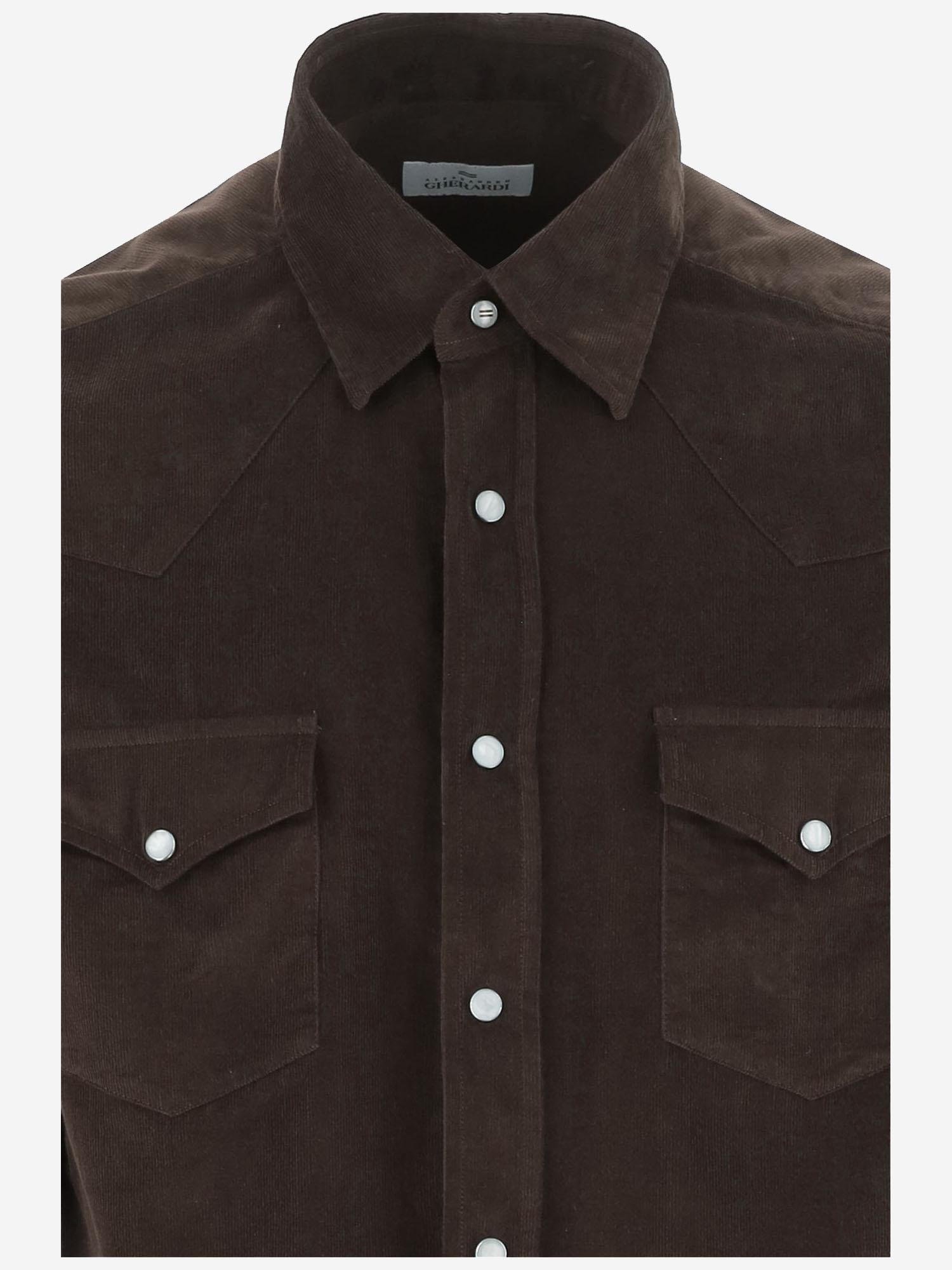 Camicia in velluto di cotone TEXANA6 75V1530 GHERARDI 