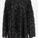 T-SHIRT A MANICHE LUNGHE CON MOTIVO PAILLETTES T004 PESQBLACK NICCOLO PASQUALETTI 