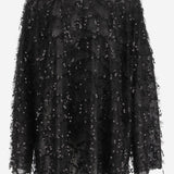 T-SHIRT A MANICHE LUNGHE CON MOTIVO PAILLETTES T004 PESQBLACK NICCOLO PASQUALETTI 
