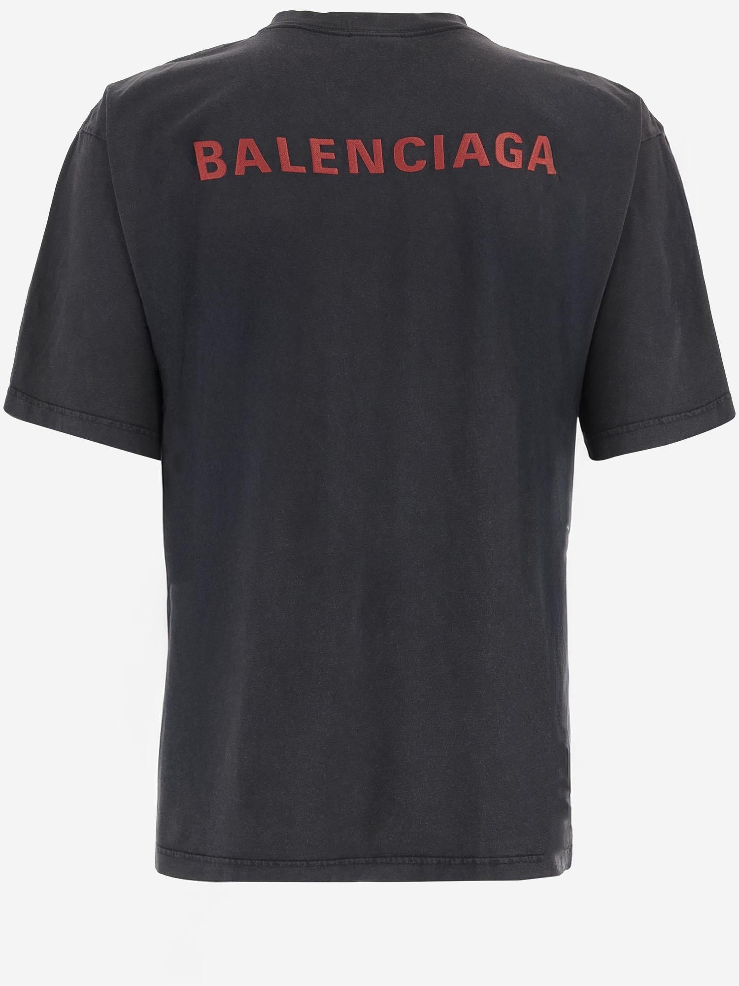 T-SHIRT IN COTONE CON LOGO 764235 TTVJ18483 BALENCIAGA 