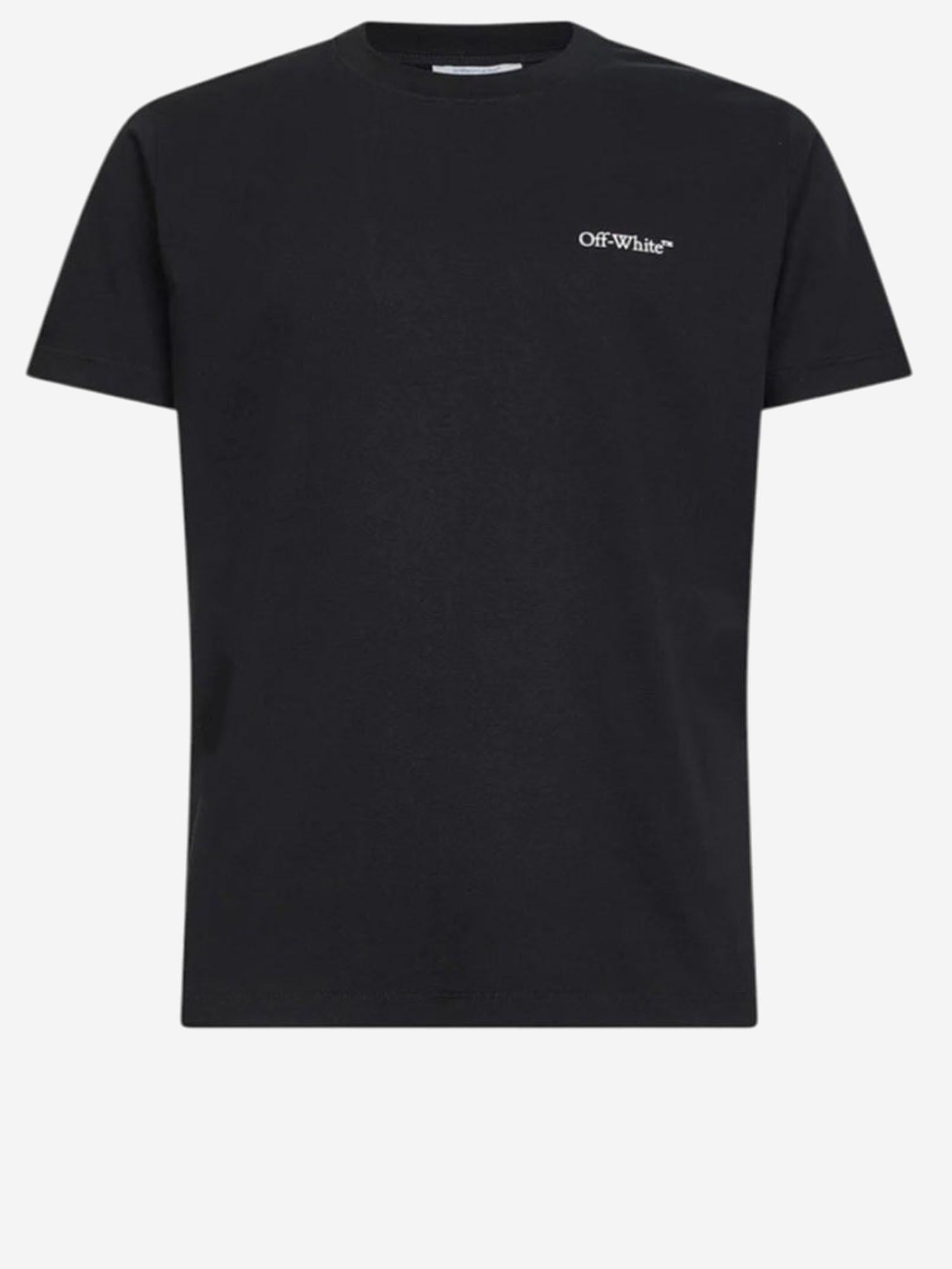 T-SHIRT IN COTONE CON LOGO 44MAA027S26J001 0001 OFF-WHITE 