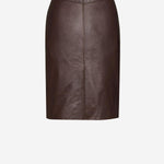 GONNA A MATITA CON CINTURA IN PELLE STROPICCIATA 865021 YCVD22820 SAINT LAURENT 