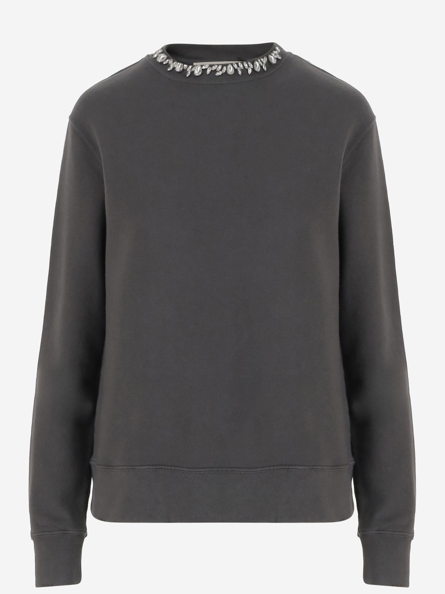 FELPA IN COTONE CON CRISTALLI GWP01223 P00067260318 GOLDEN GOOSE 