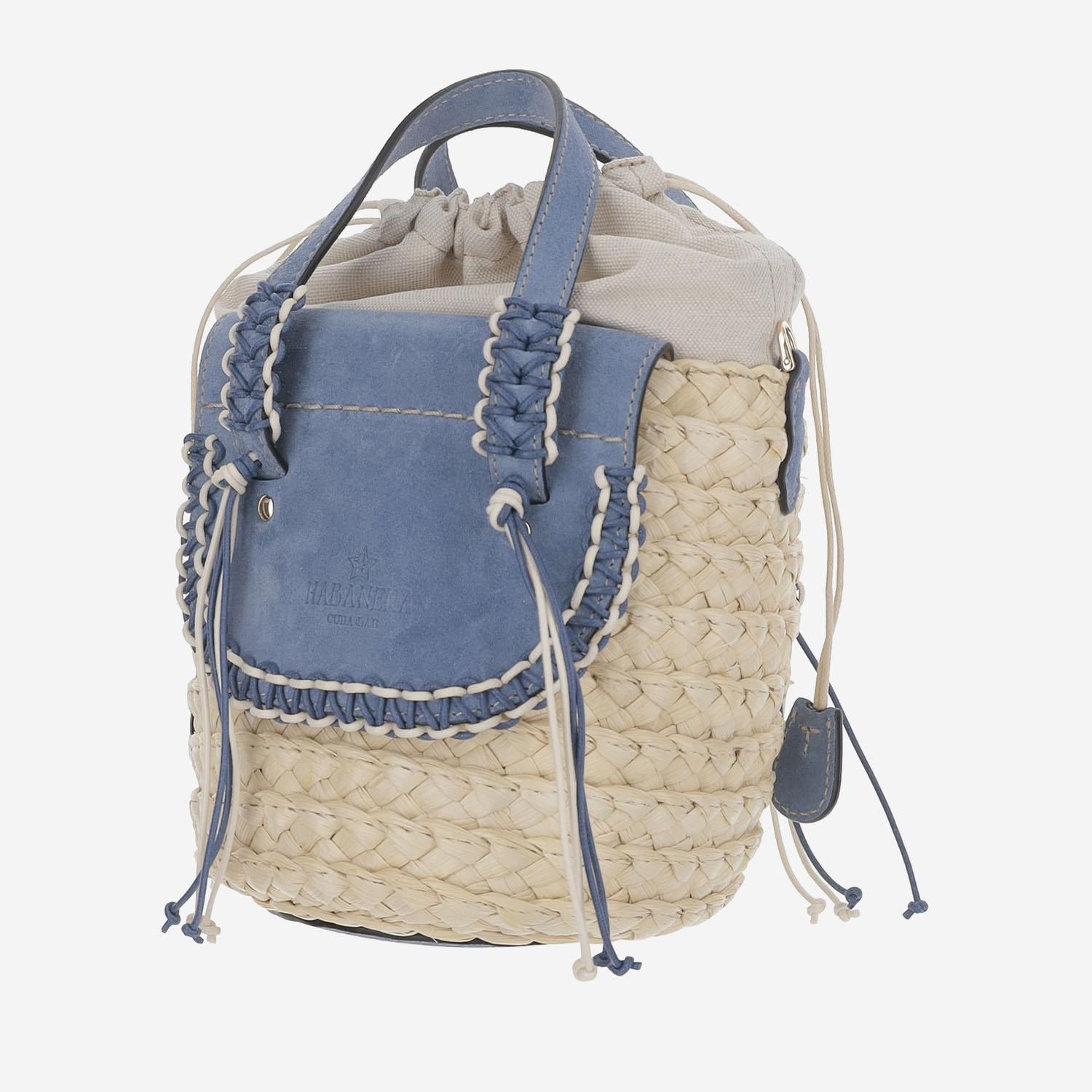 BORSA HABANERA AZZURRA - DENIM HABANERAAZUL JEANSSUEDE CUBA LAB 