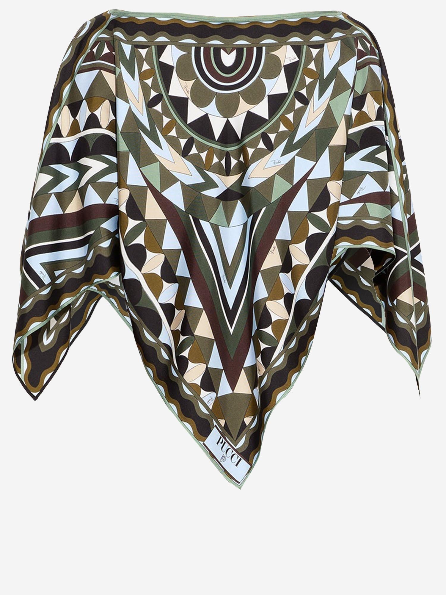 TOP CAFTANO IN STAMPA MANUBA 6HRM966H894 P63 EMILIO PUCCI 