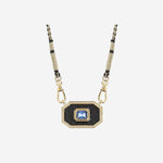 COLLANA YUCATAN NERO LUCIDO CO394 ORO MYA BAY 