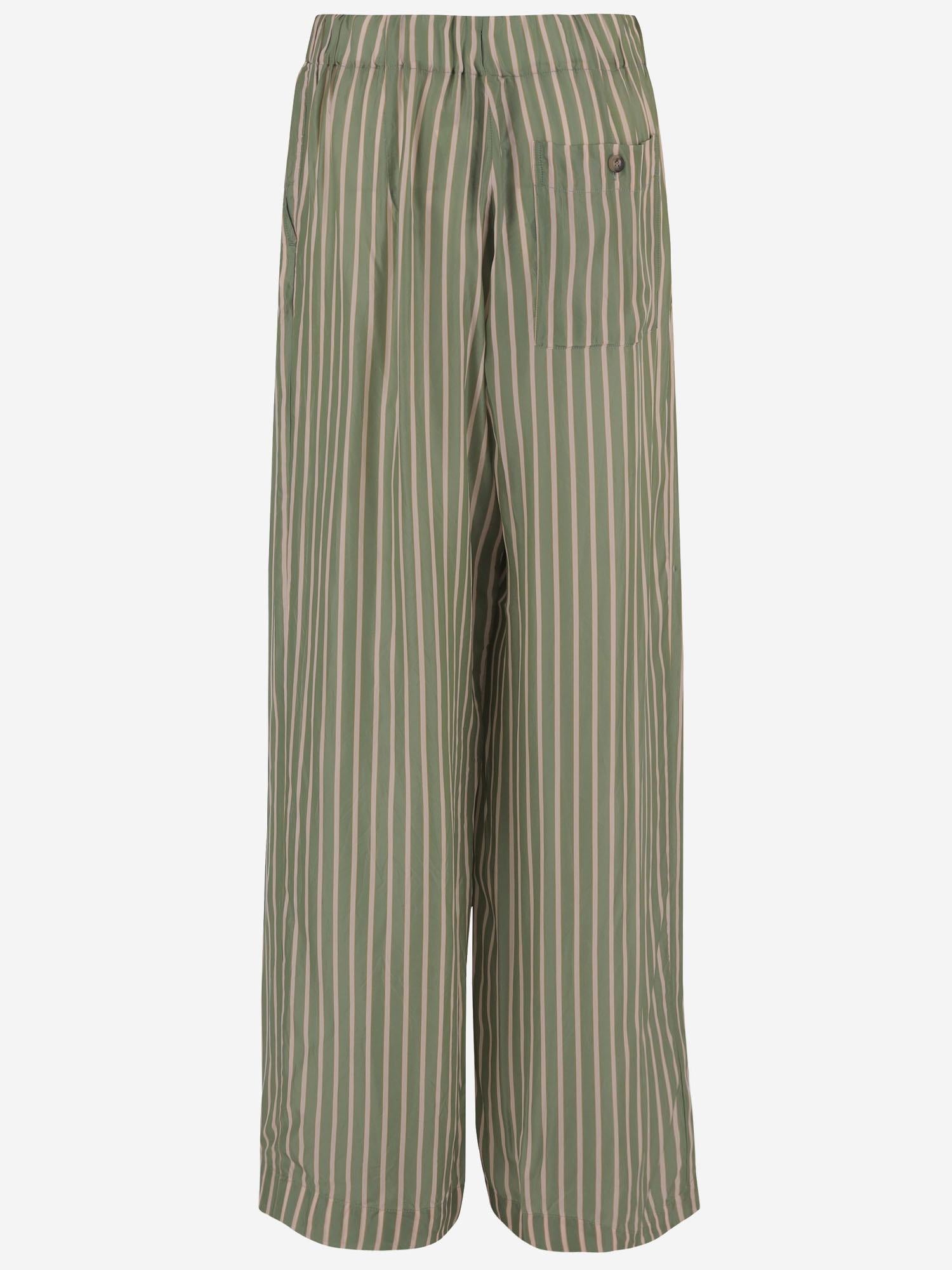 PANTALONI IN CUPRO A RIGHE 010909 3274604 DRIES VAN NOTEN 