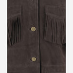 Giacca con frange in pelle scamosciata UN05 RSC309 UNCOMMON 