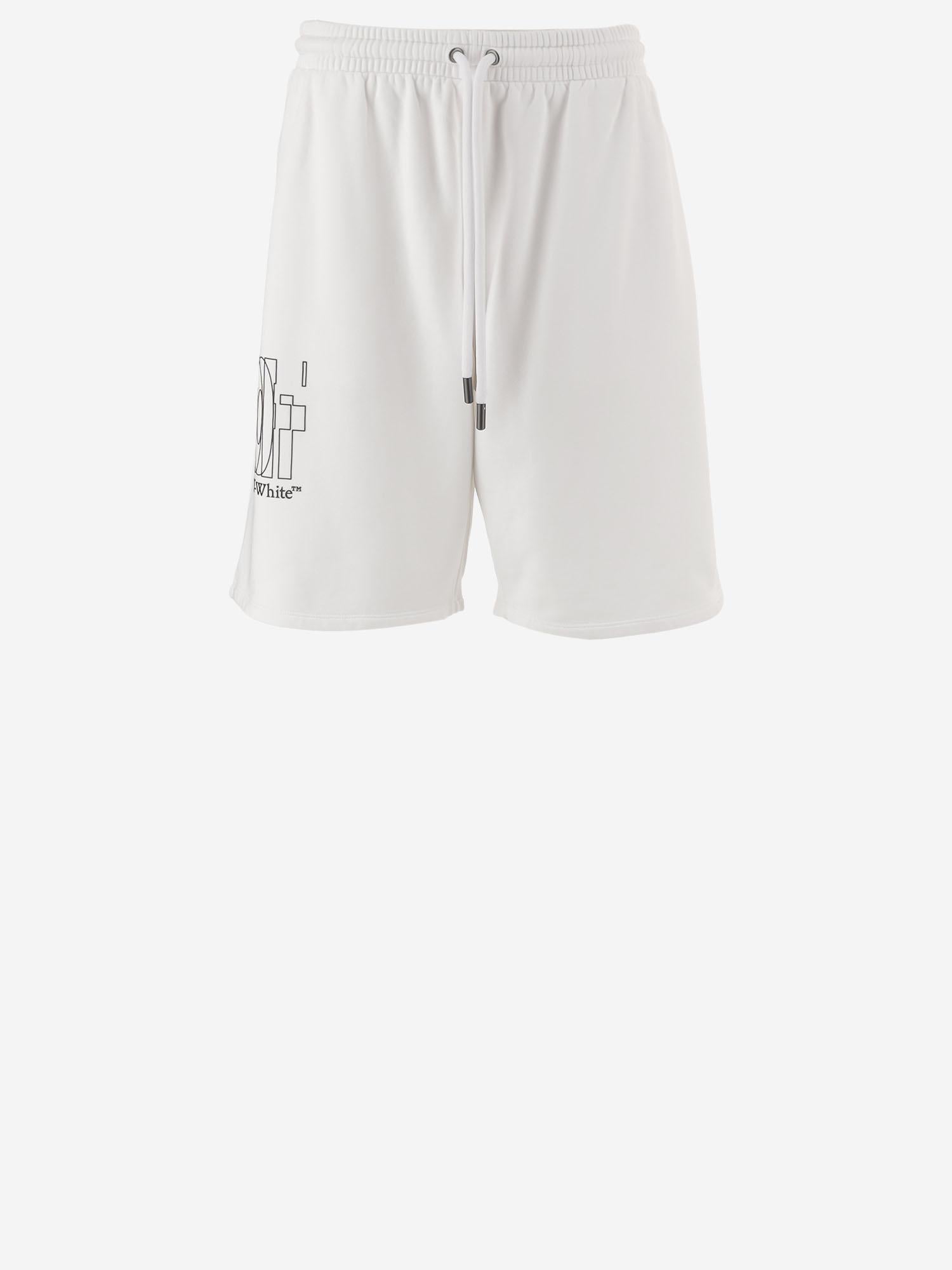 PANTALONI CORTI HERALDIC ARROW IN COTONE 44MCI013S26F004100 1000 OFF-WHITE 