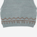 GILET IN LANA MERINO CON MOTIVO GRAFICO K1223W25 315 MISHA & PUFF KIDS 