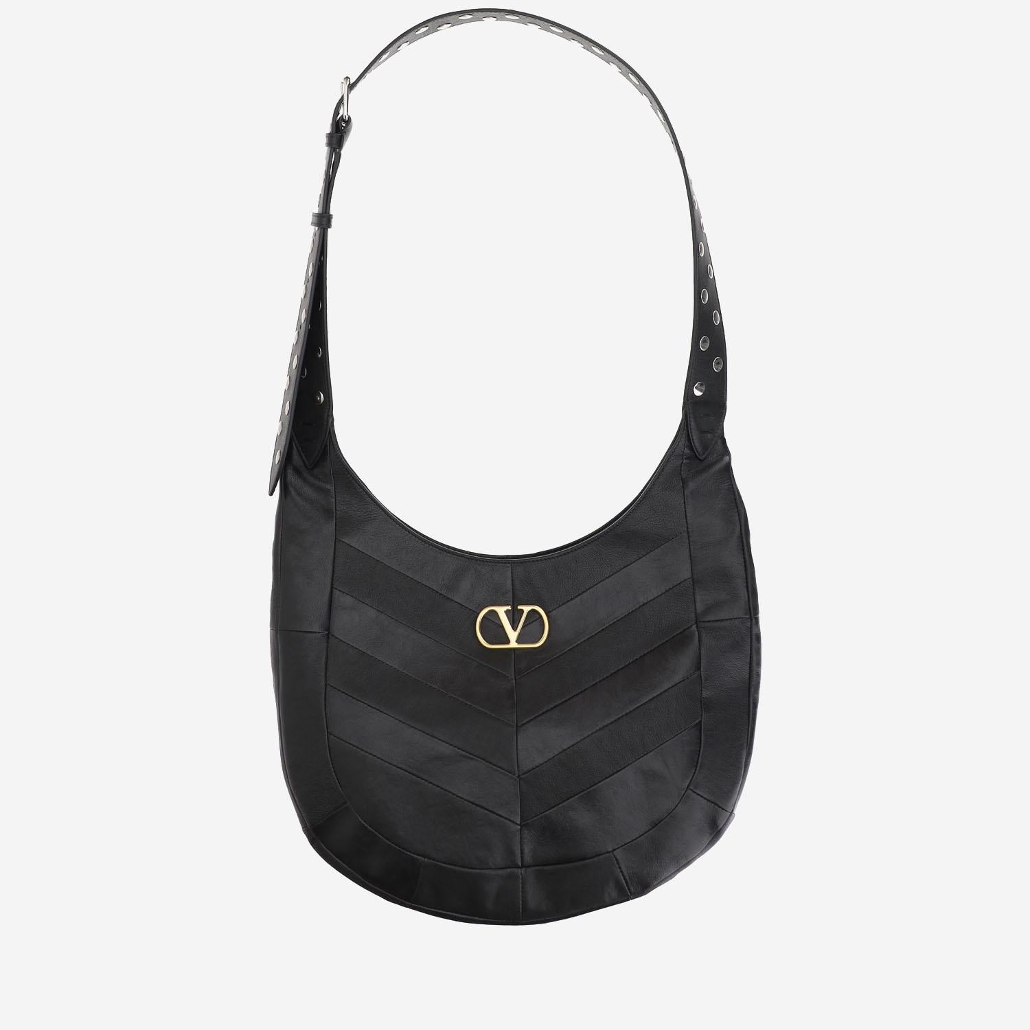 Borsa Hoboho in nappa motivo chevron 7W0B0S29 GHA0NO VALENTINO GARAVANI 