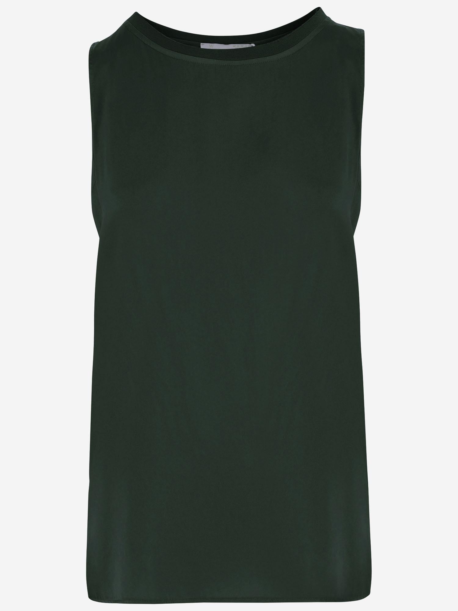 TOP SENZA MANICHE IN COTONE STRETCH POPPYC TE075C575 Q-WINS 