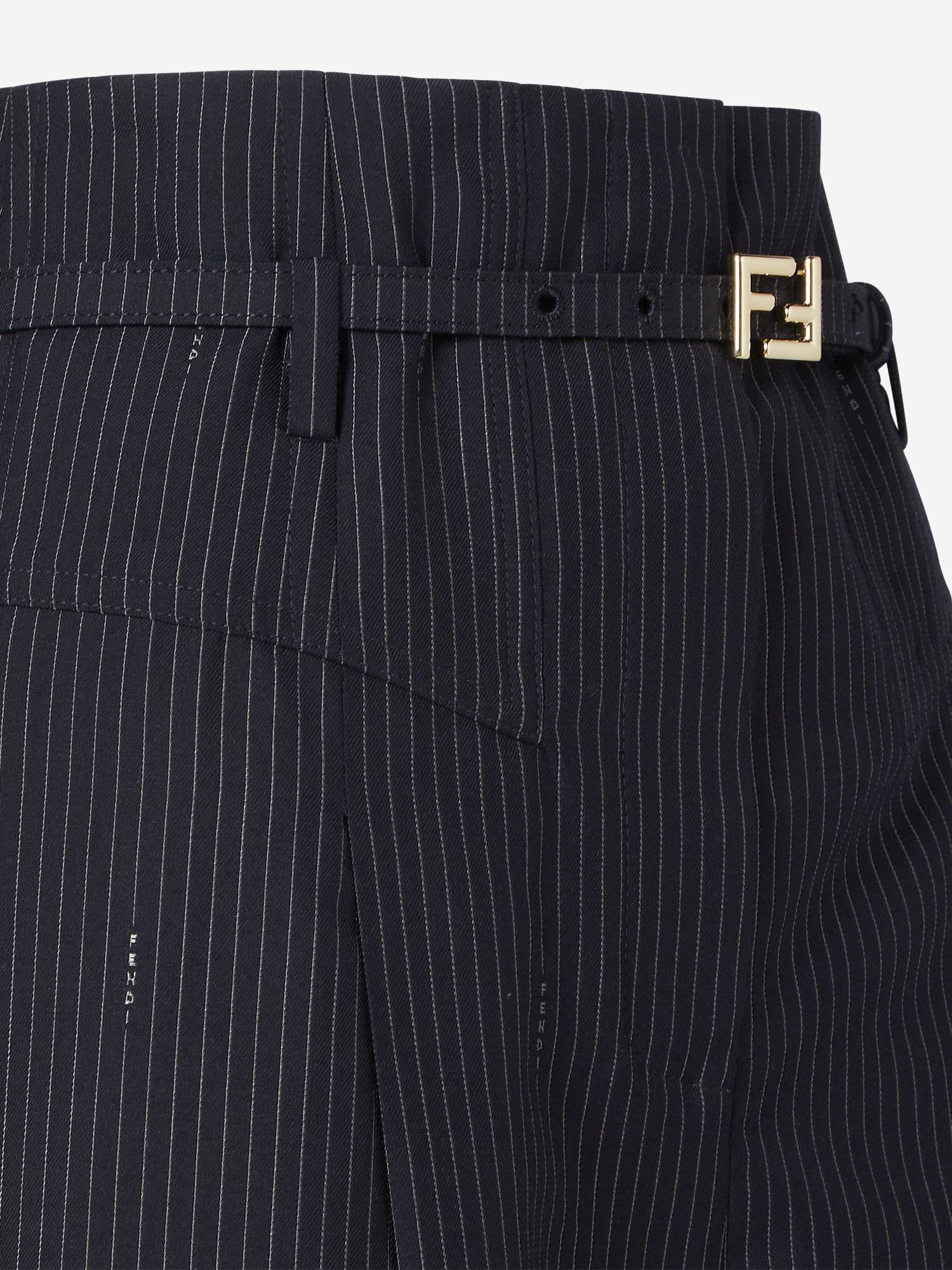 PANTALONI IN LANA GESSATA FR6673 AW7IF0QG3 FENDI 
